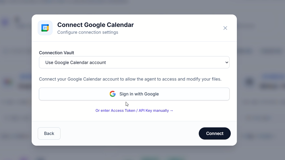 Step1: Connect your tools